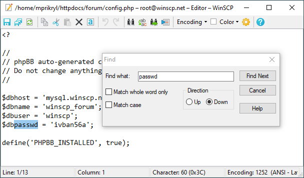 WinSCP interface screenshot 3