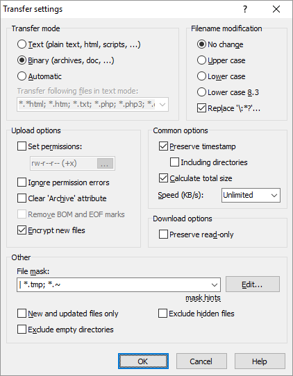 WinSCP interface screenshot 4